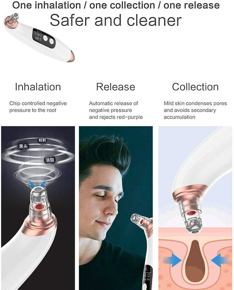 2022 Blackhead Remover Pore Vacuum, USB Rechargeable Acne Comedone Whitehead Extractor for Women & Men
