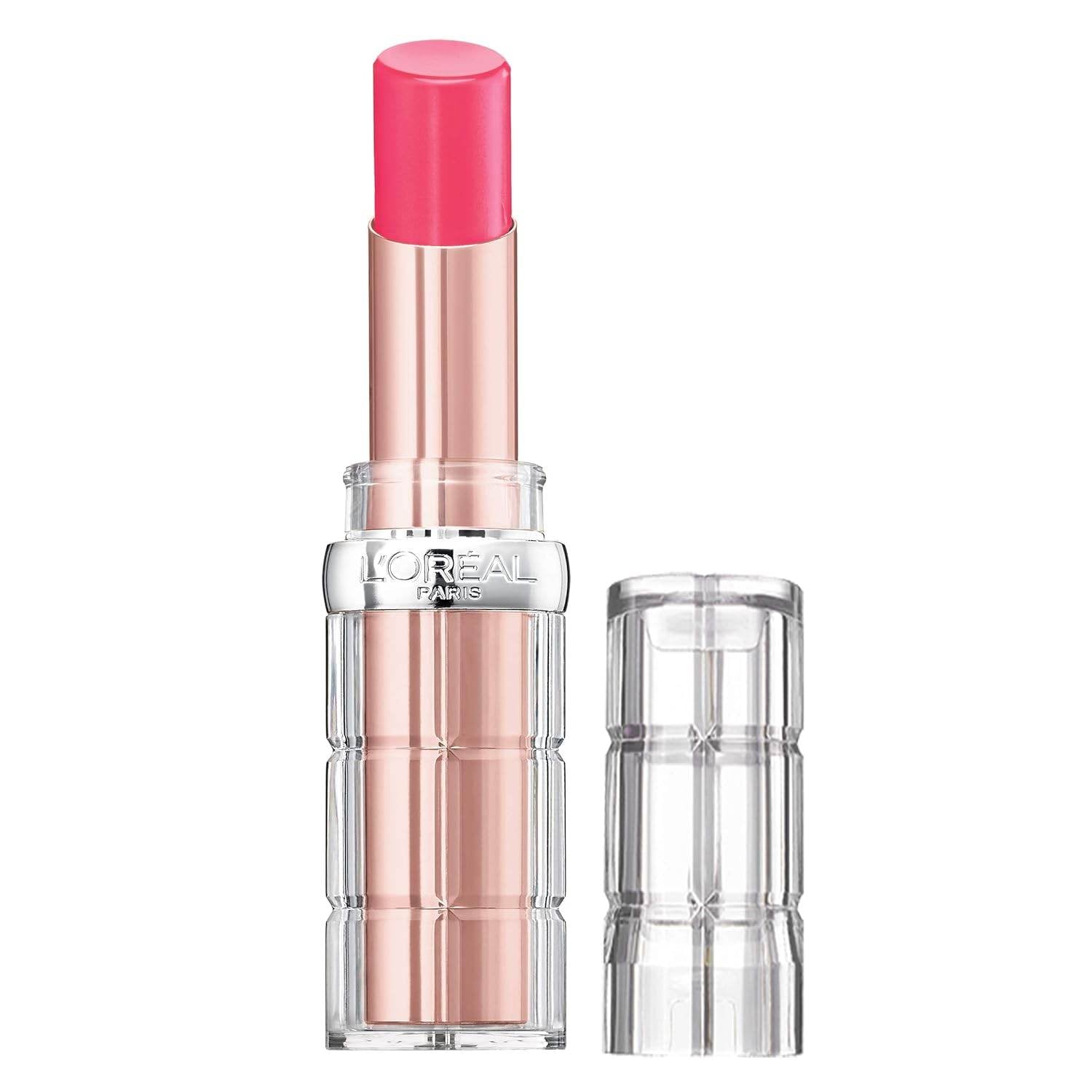 L'Oreal Paris Makeup Colour Riche Plump and Shine Lipstick, for Glossy, Radiant, Visibly Fuller Lips with an All-Day Moisturized Feel, 104 Guava Plump, 0.1 Oz.