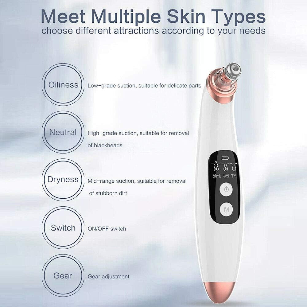 2022 Blackhead Remover Pore Vacuum, USB Rechargeable Acne Comedone Whitehead Extractor for Women & Men